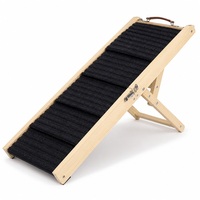 Rampe pliable pour petit chien pour lit - 4 hauteurs réglables de 12 à 20 pouces - Escalier portable pour animaux de compagnie avec tapis antidérapant