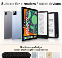 Sangle de maintien universelle en silicone à ventouse réutilisable 6 couleurs pour iPad 10.2 10.5, tablettes et liseuses électroniques – Support antidérapant à une main