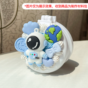 DIY Festival <span class=keywords><strong>de</strong></span> Navidad colgante hecho a mano resina artesanía crema Gel corona colgante Material paquete juguete simulado - Product Image 6