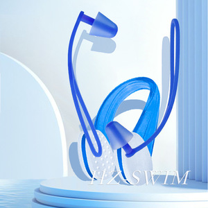 Bouchons d'oreilles en silicone avec cordon, étanches, pour la natation et les activités aquatiques, entraînement professionnel pour adultes et enfants - Product Image 5