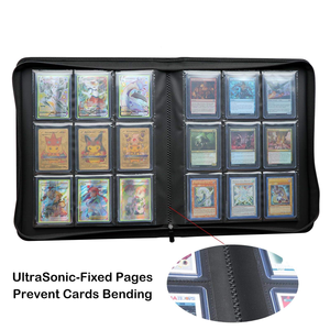 Raccoglitore Rigido Premium a 9 Tasche con Cerniera <span class=keywords><strong>per</strong></span> Carte Collezionabili Sportive, TCG, Biglietti da Visita e Carte RFID - Compatibile con Toploader Standard - Product Image 2