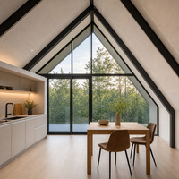 Cabane préfabriquée sur mesure en forme de A, maison miniature modulaire en bois de luxe, structure en acier personnalisée, design moderne, garantie de 5 ans, Chongqing