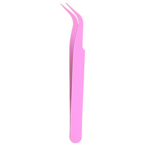 Eyelash Tweezers 105mm Stainless Steel Precision Curved Tip For False Lashes And Beads - Product Image 5