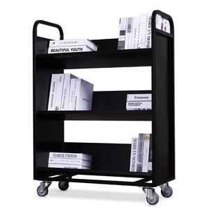 Carrito de biblioteca de doble cara de fábrica al por mayor, carrito de Biblioteca usado, carrito de libros de doble cara, carrito de biblioteca de doble cara - Product Image 6