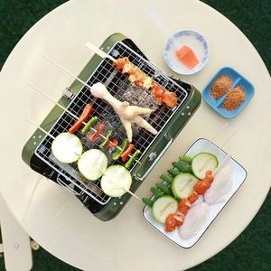 Al Aire Libre portátil plegable Mini pila <span class=keywords><strong>barbacoa</strong></span> parrilla hogar <span class=keywords><strong>barbacoa</strong></span> Parrilla portátil plegable maleta <span class=keywords><strong>barbacoa</strong></span> utensilios estufa - Product Image 6