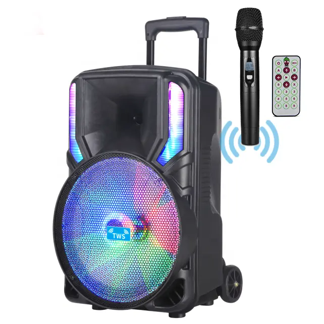 2022 Fashion Selling Tragbare Lautsprecher Bluetooth Wireless 12-Zoll-Subwoofer Bass Bluetooth Trolley Lautsprecher Home Speaker System