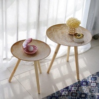 Ensemble de table basse de salon en bois de style scandinave moderne. Meubles de maison portables et réglables avec garantie d'un an