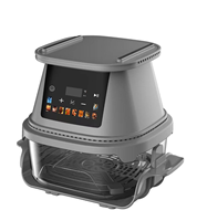 Anbolife Nueva Freidora de Aire 2 en 1 de 4L con Parrilla de Vidrio |   Pantalla Táctil Digital de 1500W |   Cesta de Vidrio sin PFAS con 10 Preajustes, OEM ODM