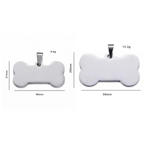 Collar con Colgante en Forma de Hueso de Acero Inoxidable, Joyería con Etiqueta en Blanco de Estilo Gótico, Accesorios de Moda para Hombres y Mujeres - Product Image 4