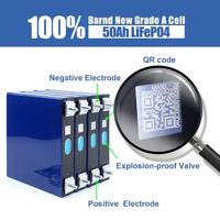Celdas de Batería LiFePO4 de 54 Ah y 3.2 V de Larga Duración y Seguras, Grado A |   Celdas de Batería Prismáticas para Proyectos DIY de 12V 24V 48V