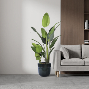 Set di 3 vasi in ceramica neri a coste da 15, 14 e 9 pollici per piante grasse, uso interno ed esterno, per davanzali - Product Image 4