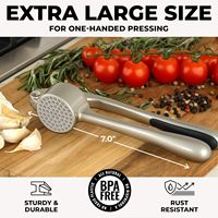 Presse-ail de qualité supérieure, nouvelle arrivée, écraseur manuel, accessoires de cuisine, outil, éplucheur d'ail, brosse, acier inoxydable, passe au lave-vaisselle