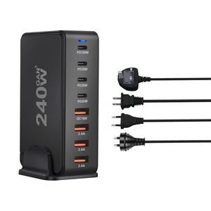 100W vente en gros <span class=keywords><strong>gant</strong></span> téléphone portable usb-c gan chargeur rapide mural usb type c 8 ports usb pd 3.0 240w chargeur - Product Image 1