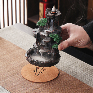 Cheap Price Customized Ceramic Waterfall Backflow <strong>Incense</strong> <strong>Burner</strong> with Anti-Odour Function Sandalswood <strong>Chinese</strong> Style Gift Set - Product Image 3