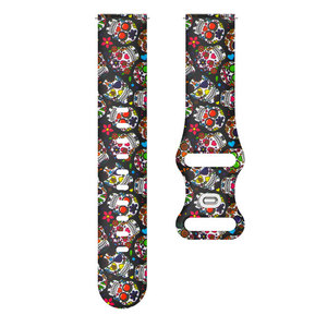 Correa de Silicona Impermeable con Estampado Nuevo de YHQ con Cierre de Mariposa para Samsung Galaxy Active 2, <span class=keywords><strong>Huawei</strong></span> Watch 4 GT2, Correa para Mujer - Product Image 4