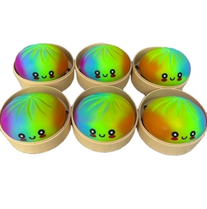 Juguete Sensorial Antiestrés de Peluche con Forma de Bollo Relleno al Vapor, Bola de Agua para Aliviar el Estrés, Juguete para Apretar y Descomprimir - Product Image 2