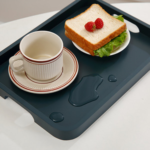Plateau de service carré Greatek avec poignée pour le thé et les aliments, compatible avec les produits alimentaires 9325 - Product Image 1