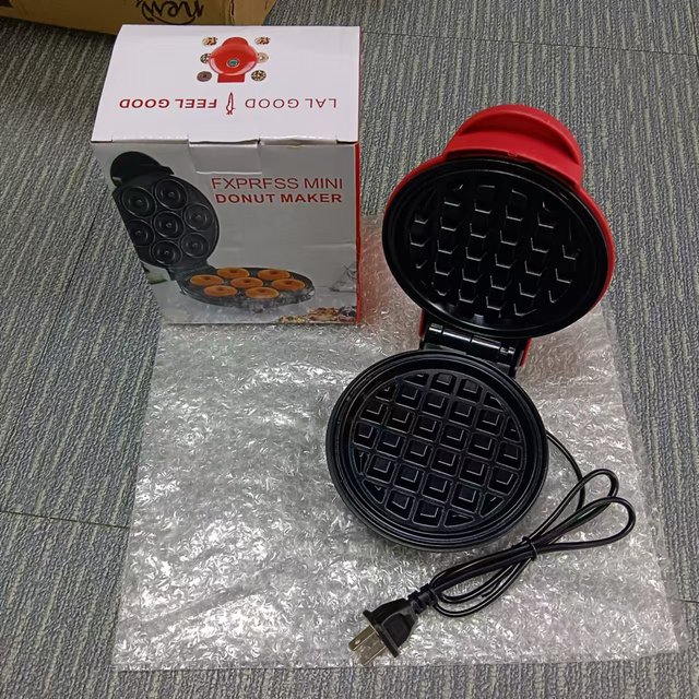 Mini Home Waffle Maker, Children's Bakery Cake Breakfast Maker for Making Waffle Machines Cooking, Aluminum