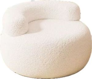 Poltrona Singola in Velluto Crema Stile Nordico, Moderna e Resistente, a Forma di U <span class=keywords><strong>per</strong></span> <span class=keywords><strong>Soggiorno</strong></span>, Camera da Letto e Appartamento - Product Image 3