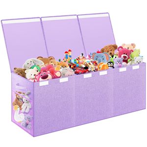 Caja de Juguetes Extra Grande, Desmontable, Rectangular, Plegable y Resistente, Organizador de Almacenamiento de 40x14x16 Pulgadas para Dormitorio de Niños y Niñas, Sala de Estar - Product Image 2