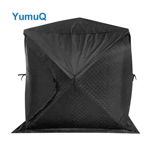 YumuQ 180x180x210cm屋外サウナテントと木製ストーブ4人用大型ポータブルソーナテントストーブ付き - Product Image 3