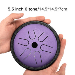 Hluru gros Mini réservoir à main tambour de poche 5.5 pouces 6 Note Instrument de musique <span class=keywords><strong>Handpan</strong></span> pour enfants avec renflement TP6 tambour de langue en acier - Product Image 5