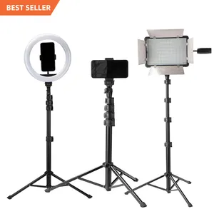 Fotopro Extendable Aluminum Tik Tok Cellphone Mobile Tripod Photography Studio Lighting Stand Tripod