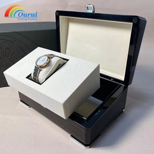 Professional Wooden <b>Watch</b> Display Box with Wooden <b>Watch</b> Pillows Storage and Organizer <b>Case</b> Premium Retail Ready Gift Set - Product Image 1