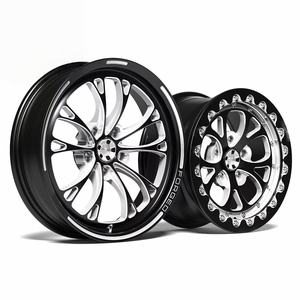 Turio New Custom Drag Racing Forged Aluminum Multi-Spoke Black Skinny Front Rear Beadlock Wheels (15x3.5/17x3.5/15x4/17x4 - Product Image 4