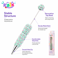 Stylos Gel KAIX en Forme de Fleur de Rose en Argile avec Strass, Premium, Vente en Gros, Encre Gel 0,5 mm, Stylos Perlables, Direct Usine
