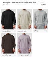 Sweat-shirt pour homme léger et chaud en tricot à manches raglan avec col montant zippé, idéal pour l'automne et l'hiver, la randonnée en extérieur et les trajets quotidiens - En stock