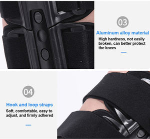 Tıbbi ortopedik Post Op menteşeli bacak sabitleyici Brace ayarlanabilir ROM diz <span class=keywords><strong>Immobilizer</strong></span> - Product Image 6