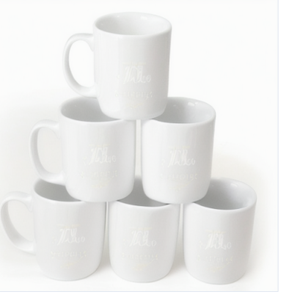 Nhà Máy Bán buôn thăng hoa 11oz tùy chỉnh gốm cốc cà phê Trắng trống cup với xử lý sứ - Product Image 6