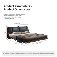 Cama matrimonial king size con cajones, de madera maciza, estilo moderno de mediados de siglo, con estructura de suelo y almacenamiento.