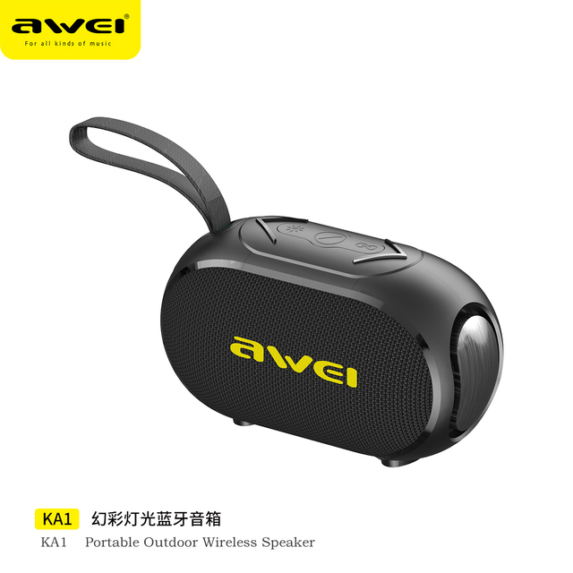 Wireless 5.3 2-Speaker Portable Stereo Subwoofer IPX4 Waterproof Bass Boost RGB LED Colorful 10W Battery-Powered