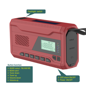 <span class=keywords><strong>Radio</strong></span> Darurat Putar Manual FM AM WB NOAA dengan Power Bank 4500mAh, <span class=keywords><strong>Radio</strong></span> Bertenaga Tangan untuk Bertahan Hidup di Luar Ruangan - Product Image 5