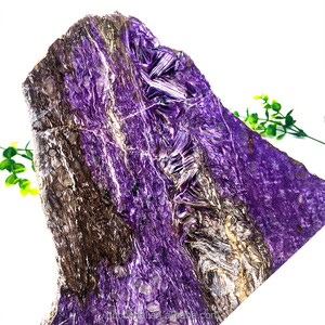 <strong>Wholesale</strong> <strong>Crystals</strong> Purple Charoite Slabs High Quality Gemstone Polished Charoite Slice Stone for Home Decoration - Product Image 2