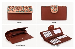 Portefeuille élégant pour femme en cuir véritable de luxe, best-seller, avec fermeture éclair, pour femmes modernes, au meilleur prix - Product Image 2