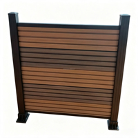 Panel de Cercado para Jardín Moderno de WPC para Exteriores, Resistente al Fuego, a la Humedad, al Agua y a los Rayos UV, para Entretenimiento en el Patio Trasero y Uso Doméstico