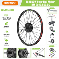 Kit Moteur Moyeu Arrière Bafang G020 48V 500W 26" 27.5" 28" 29" 700C pour Vélo Électrique, Kit de Conversion Ebike avec Accélérateur à Pouce et Écran LCD, Stock UE Royaume-Uni