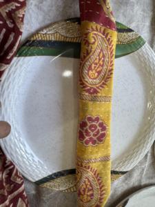 Juego de Servilletas de Tela Bordadas Coloridas de Estilo Indio, Servilletas de Algodón Kantha Reutilizables para Cena, Cóctel, Boda - Product Image 2