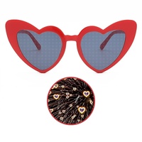 Lunettes de soleil de fête en forme de cœur, effet de diffraction, lunettes de fête pour décorations de fête de bachelors, cadeau pour la Saint-Valentin