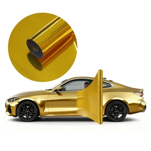 PET-DJ Aesthetic Enhancement Mirror Metail Chrome Film Gold <strong>Color</strong> Changing PVC PET <strong>Vinyl</strong> Wrap PPF - Product Image 1
