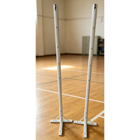 Poteau de filet de badminton fixe au sol en acier robuste pour entraînement et tournoi, équipement sportif de gym, fourni par l'usine