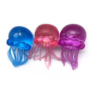Glitter Ocean Jellyfish Shape Flexible Stretch Squeeze Sensory Toy Soft Stretchy Hand Stress Relief Plaything <b>Squishy</b> Toys - Product Image 4