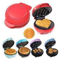 Mini gaufrier électrique 3 en 1, petit gaufrier pour le petit déjeuner, formes personnalisées