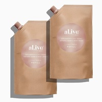 Sachet Doypack Personnalisé Biodégradable et Réutilisable en Papier Kraft, Emballage Souple avec Bec Verseur pour Jus et Cosmétiques
