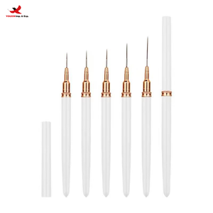 Ensemble de pinceaux à ongles HQ Mixed Proc Discount 5/7/9/11/15/18mm, manche en plastique, pinceau à ongles pour dessin, stylo à fil pour dessin, pinceaux pour dessin de lignes - Product Image 1