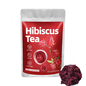 Custom Private Label Organic Raw Hibiscus Tea 20 Corn Fiber Tea <b>Bags</b> Premium Dark Red Antioxidant Support Digestive Health - Product Image 1