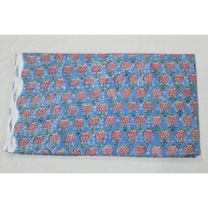 Tela Étnica Ligera Hecha a Mano con Estampado Sanganeri para Ropa de Niños y Niñas, Bolsos, Edredones, Bufandas, Vestidos, Cortinas y Fundas - Product Image 5